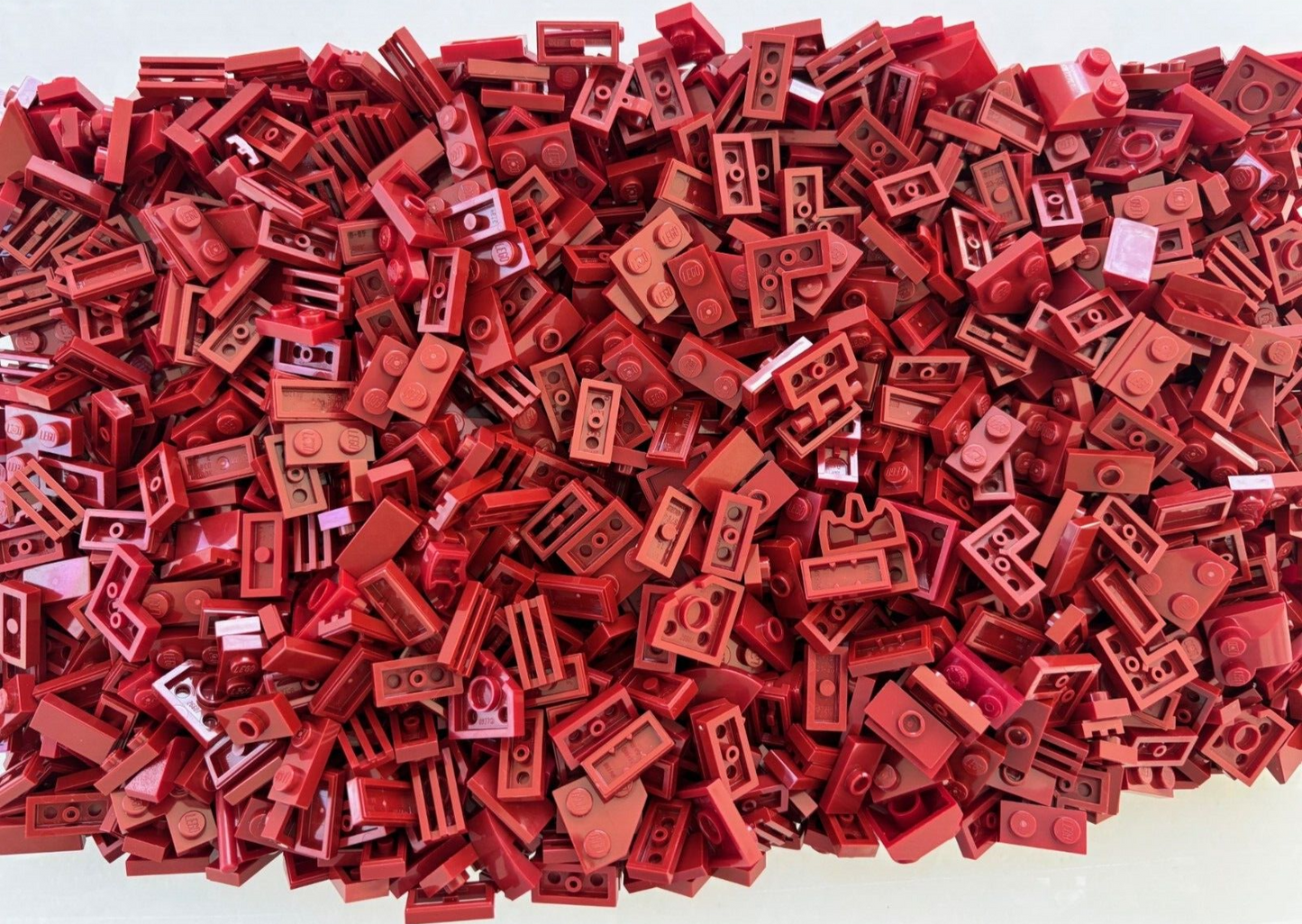 SHIPS FREE!! LEGO Lot of 200 DARK RED 1x2 Plate Tile Grill Handle Parts Mix
