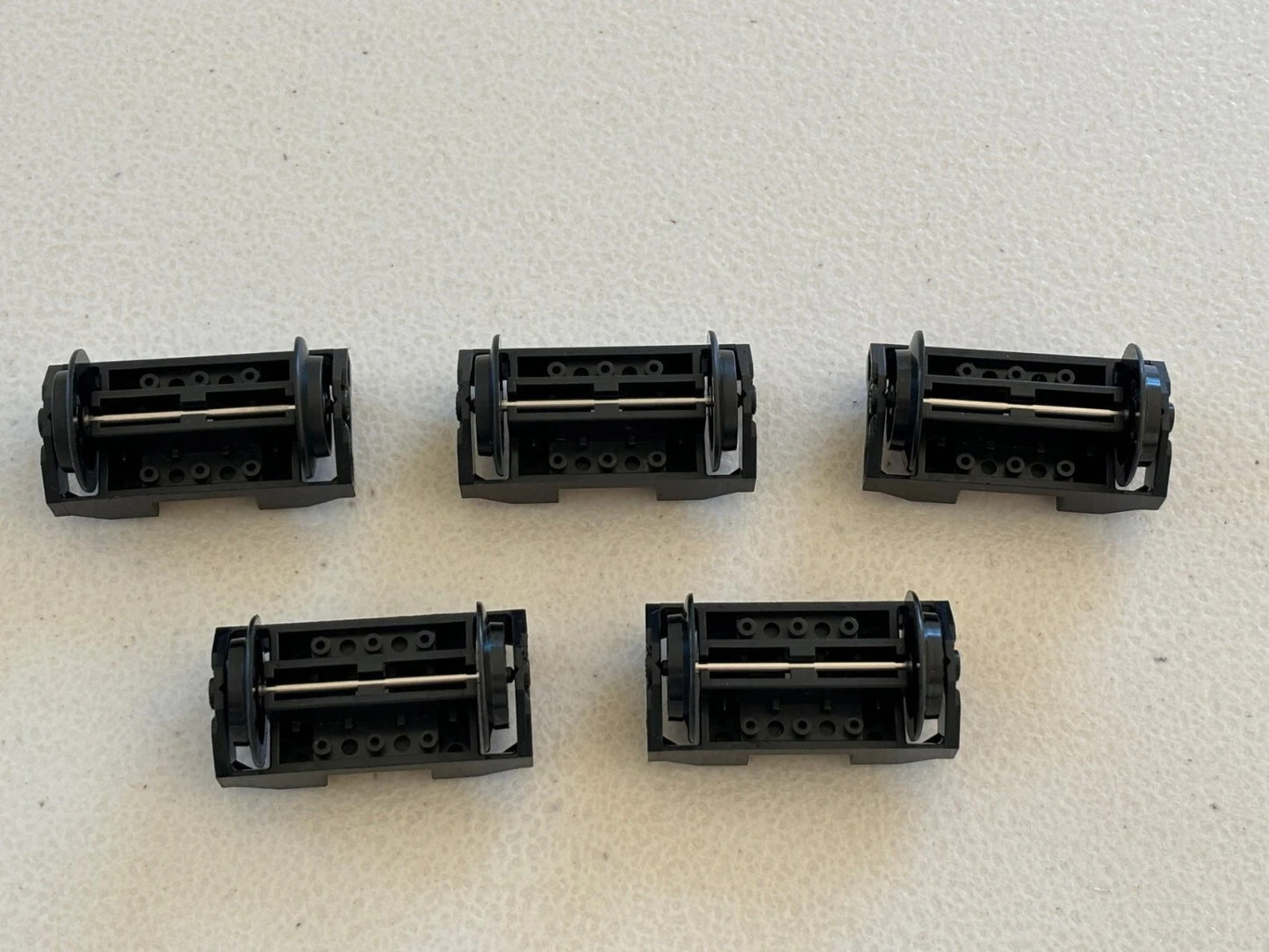 Lego 2878 Black Train Wheel Metal Axle Carriage Holder RC Train (Lot of 5) 4563