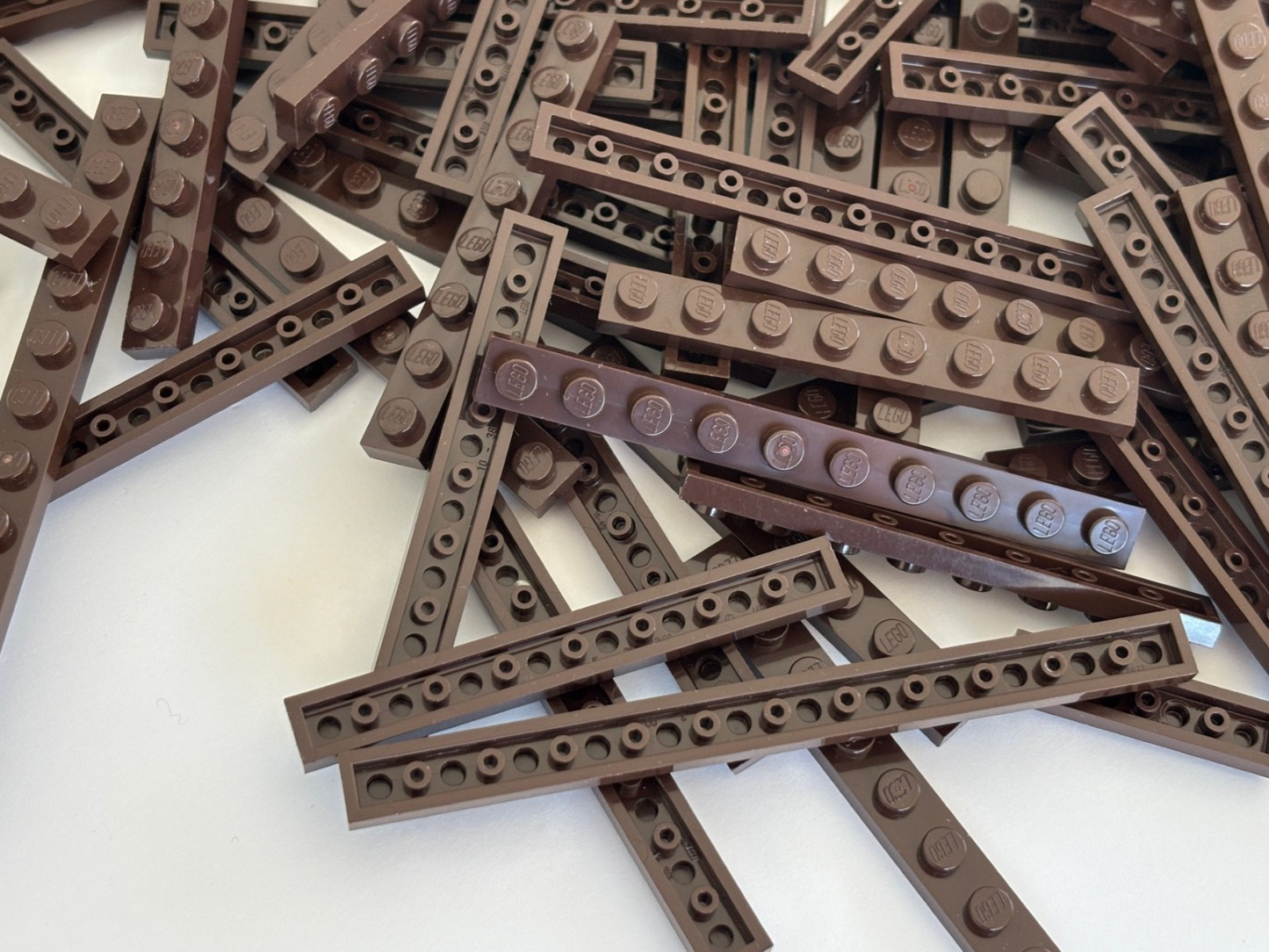 SHIPS FREE!! LEGO LOT OF 30 DARK BROWN BIG PLATE PLATES 1X4 1X6 1X8 1X10 PARTS