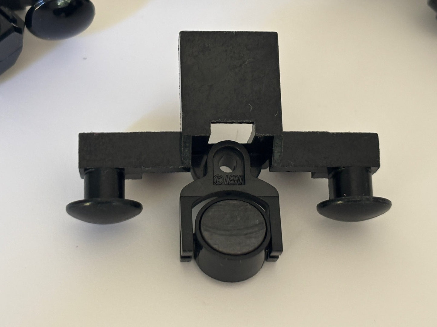 Lego Lot of 4 Black Train Buffer Beam w/ Train Coupling & Black Magnet 4022