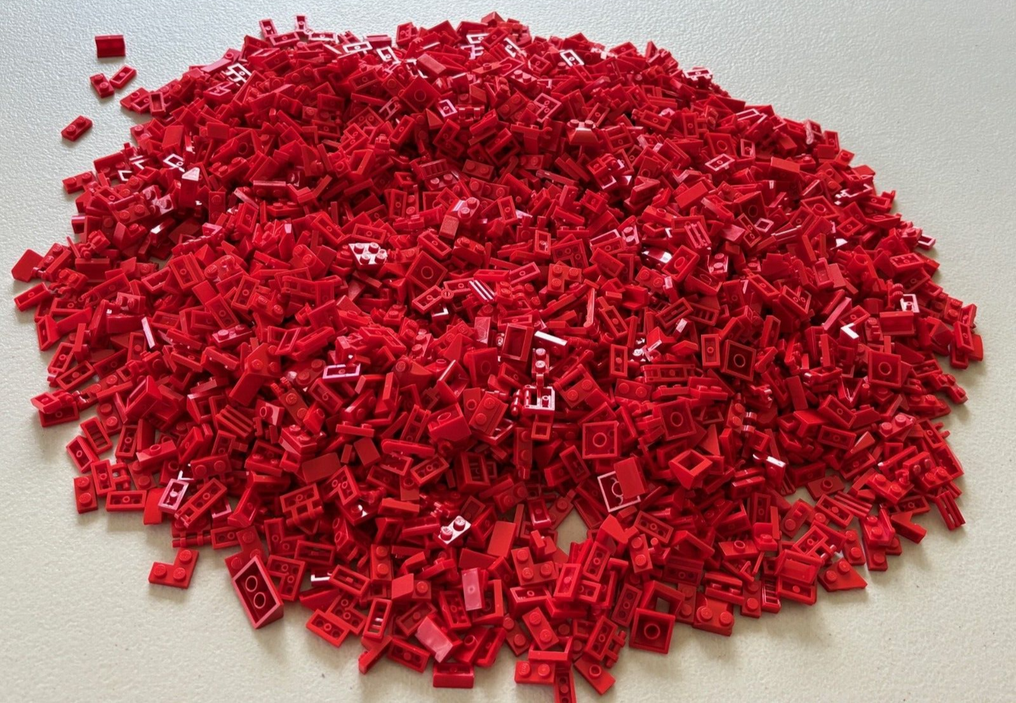 SHIPS FREE! Lego HUGE Lot of 400 RED 1x2 Plate PLATES Tile Grill Handle Part Mix