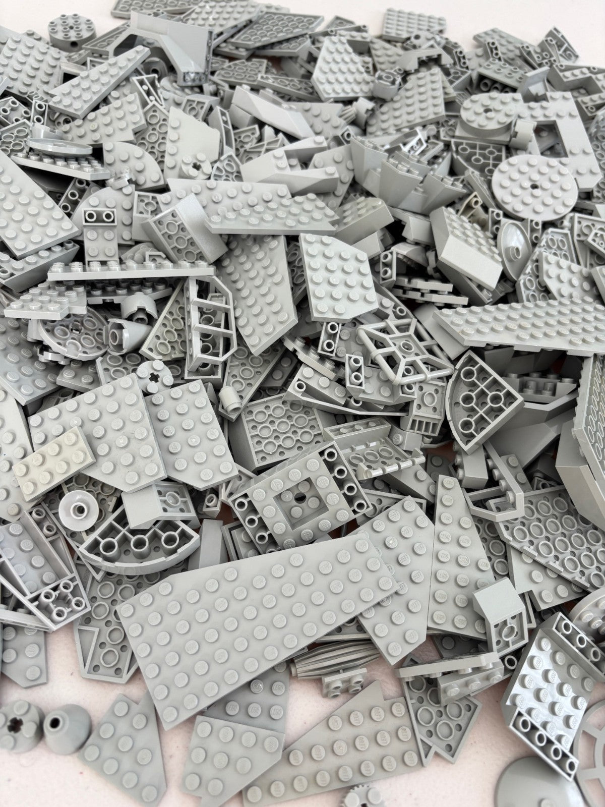 SHIPS FREE! LEGO LOT 100 OLD LIGHT GRAY WEDGE WING CORNER ROUND PLATES STAR WARS