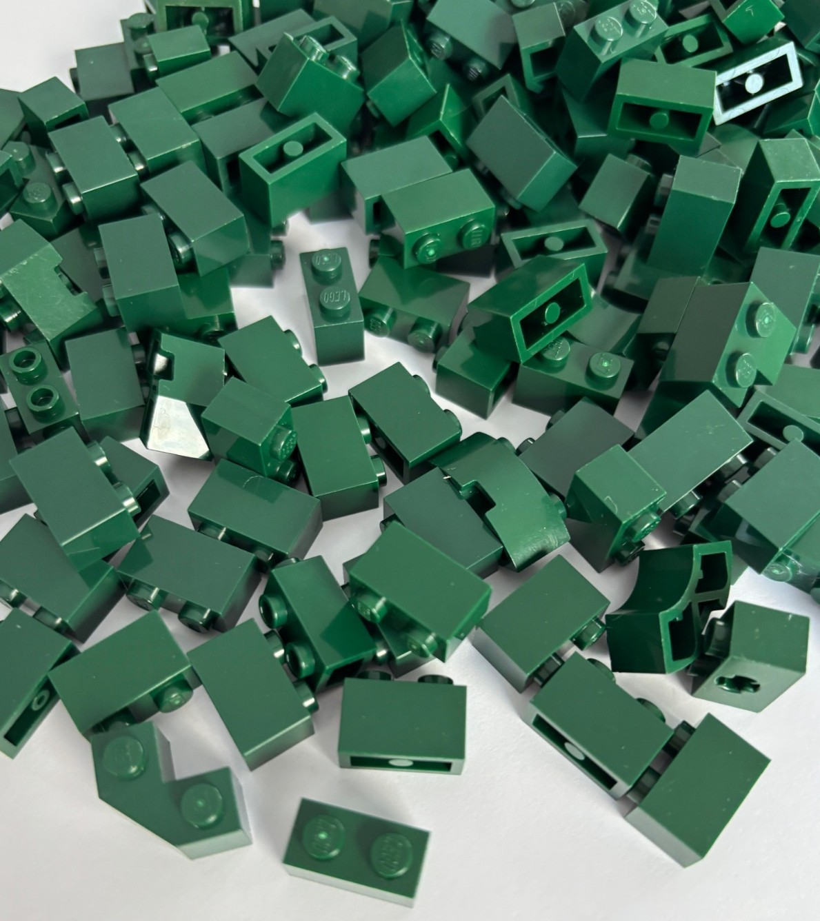 SHIPS FREE! LEGO DARK GREEN BRICK 1X2 1 X 2 MIXED LOT OF 50 PARTS STAR WARS