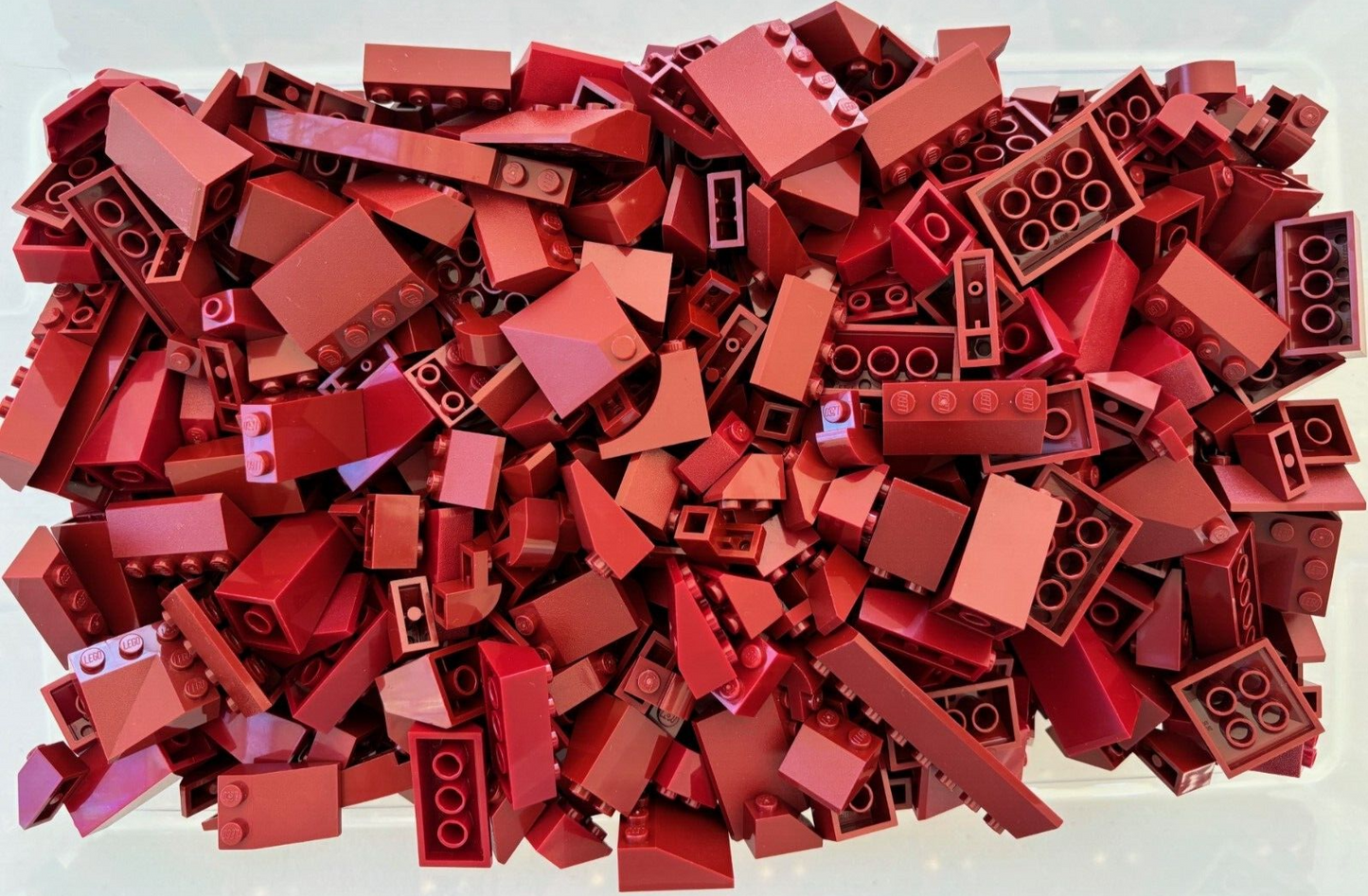 SHIPS FREE!! LEGO 100 Slope DARK RED 3039 3037 3678 4460 3684 3298 MIXED CASTLE