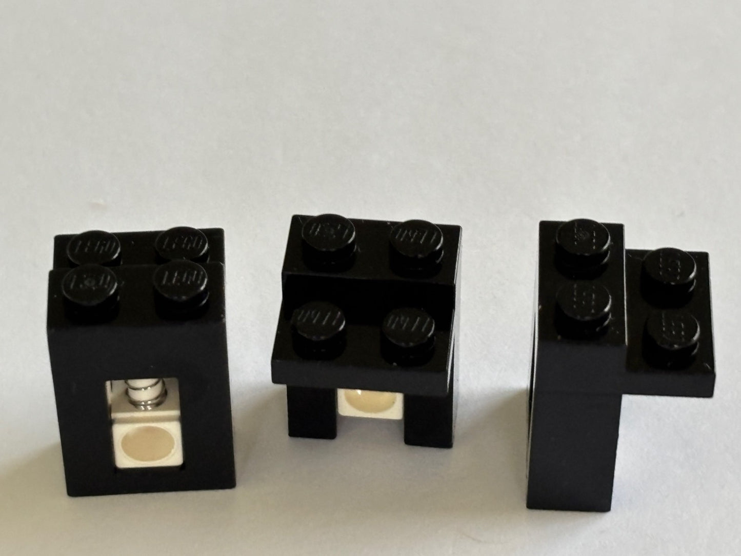 LEGO Lot Of 3 Brick Modified 1x2x2 1/3 With Spring Unit Shock Absorber 2605c01