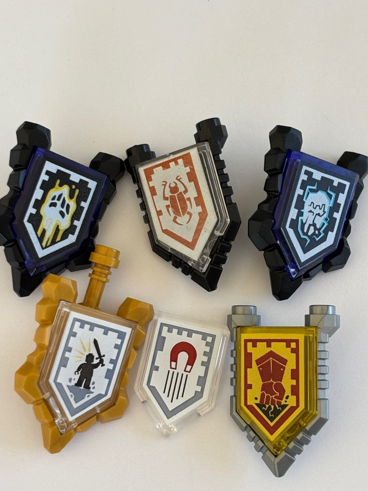 LEGO Nexo Knights Large Lot Power Shield Holders And Removable Plates