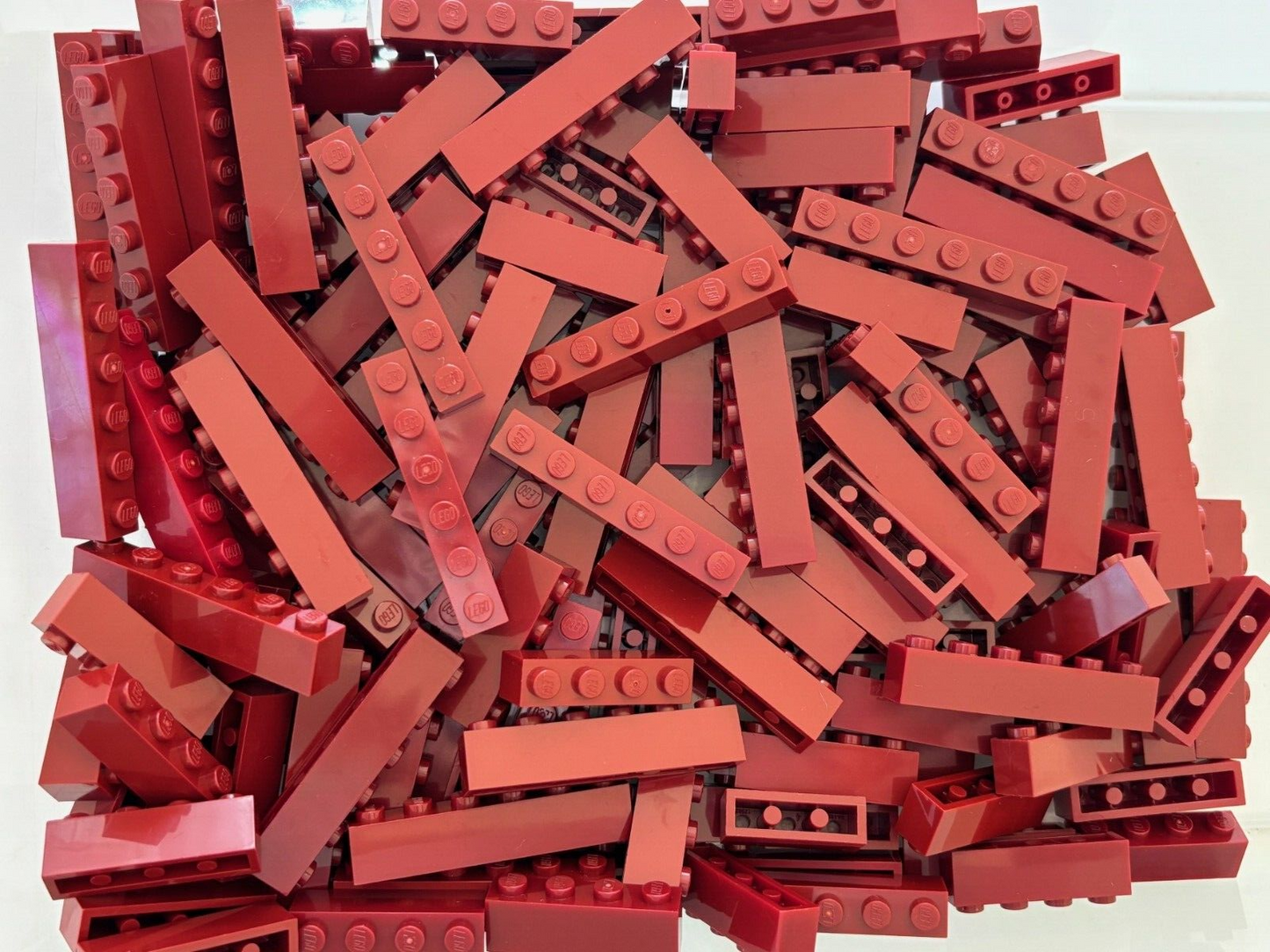 SHIPS FREE!! LEGO DARK RED BIG BRICK LOT OF 25 PIECES 1X4 1X6 PARTS
