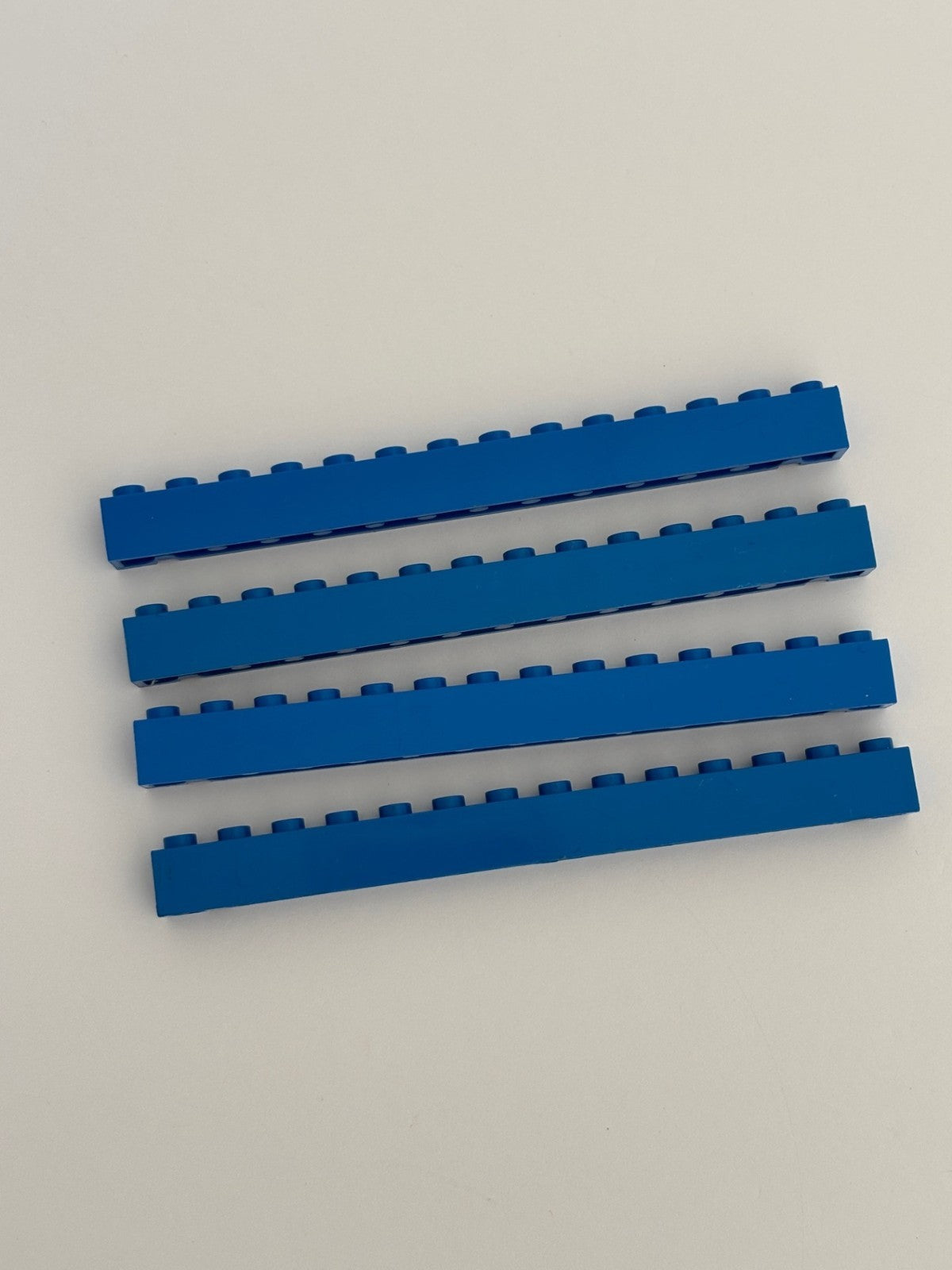 LEGO 4 Parts Blue Brick, Modified 1 x 14 with Groove Garage Door Rails Part 4217
