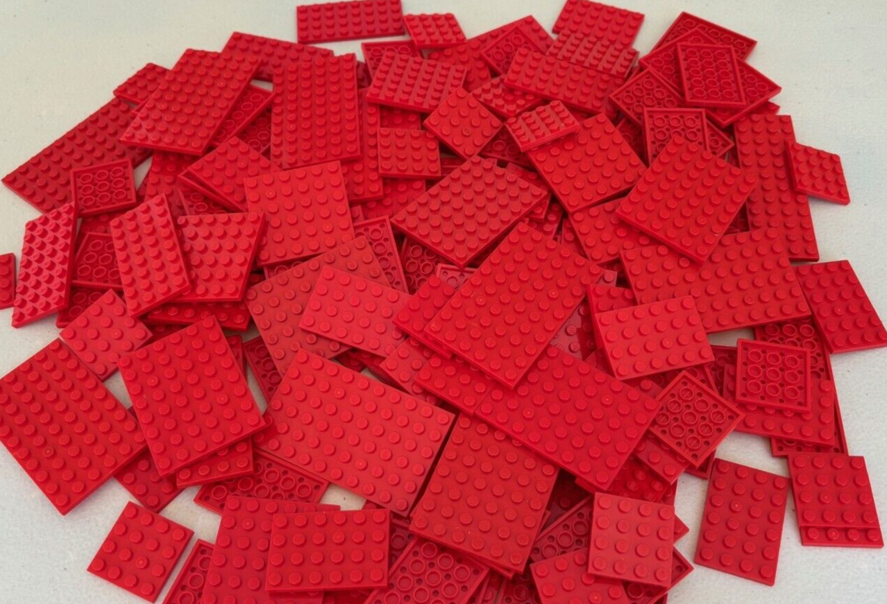 SHIPS FREE!! Lot 25 LEGO Red mix Size Baseplates Plate Mixed sizes
