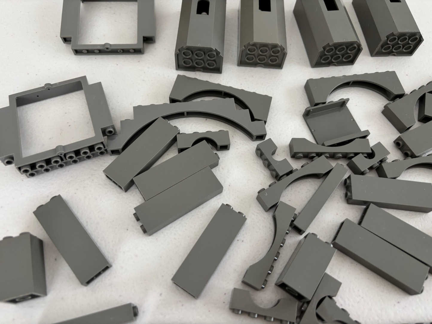 LEGO OLD DARK GRAY Lot of 50 CASTLE ARCHES TURRET ROCK WALL PANEL LURP BURP (B