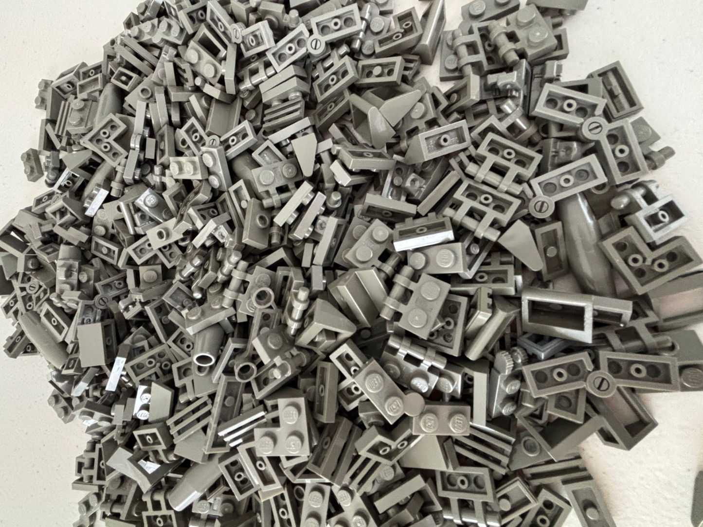SHIPS FREE! LARGE LEGO Lot of 200 OLD DARK GRAY 1x2 Plate Parts Mix 3023 ETC