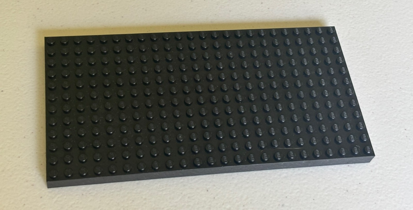 Lego Lot of 3 Brick 12 x 24 Black Thick Plate 30072 Castle Star Wars