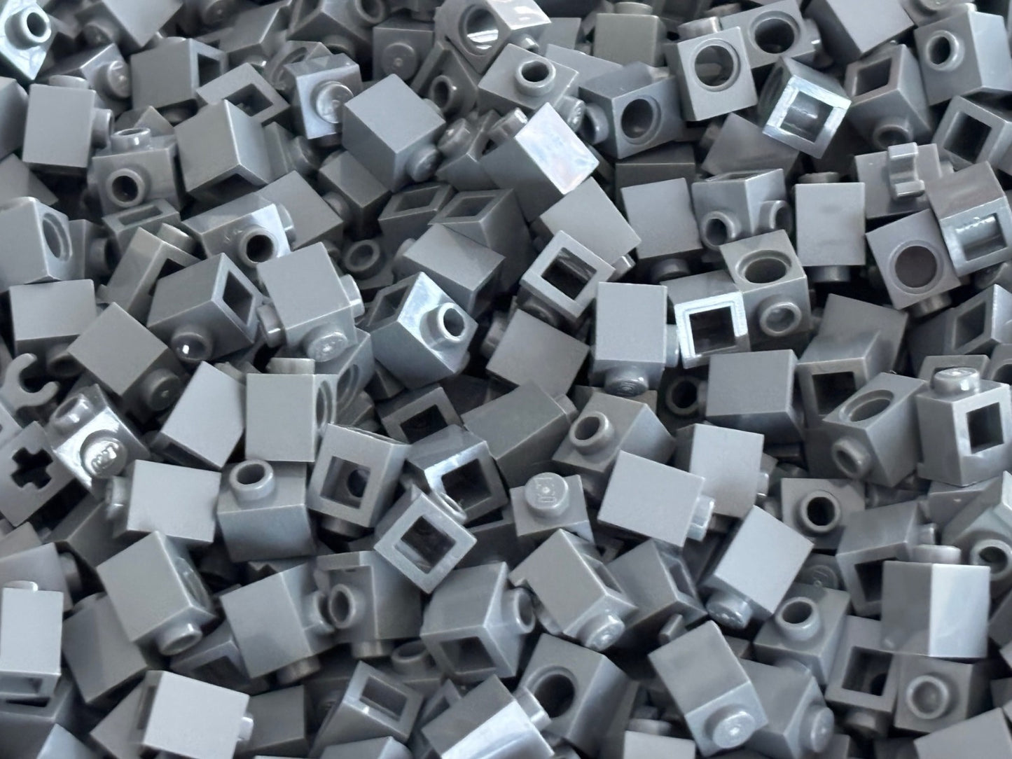 SHIPS FREE! LEGO HUGE LOT 200 DARK BLUISH GRAY 1x1 Brick Mixed type 1x1 Bricks