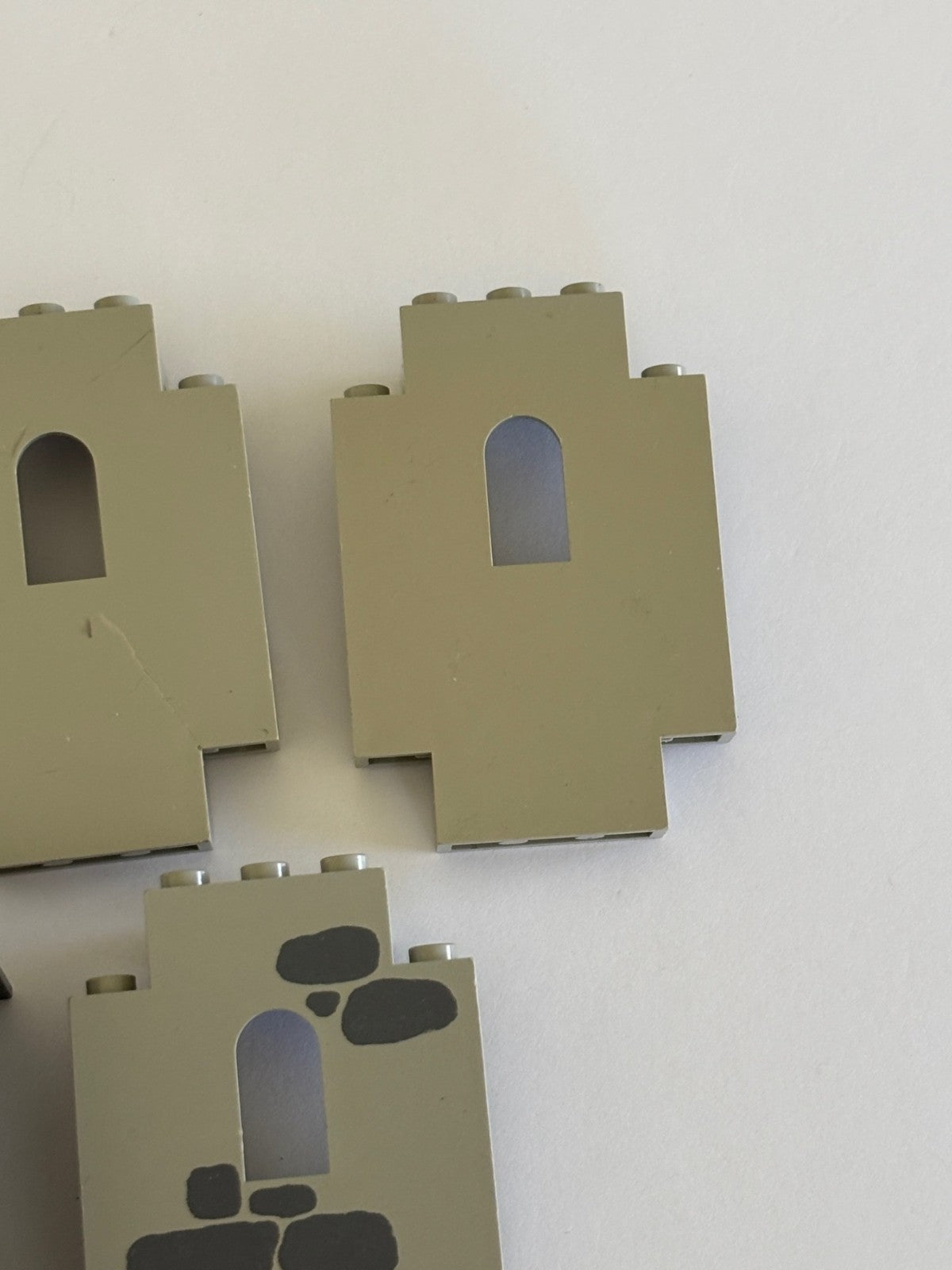 LEGO Vintage Castle Old Light Gray Panel 2x5x6 w/Window 4444p01 Gates Printed