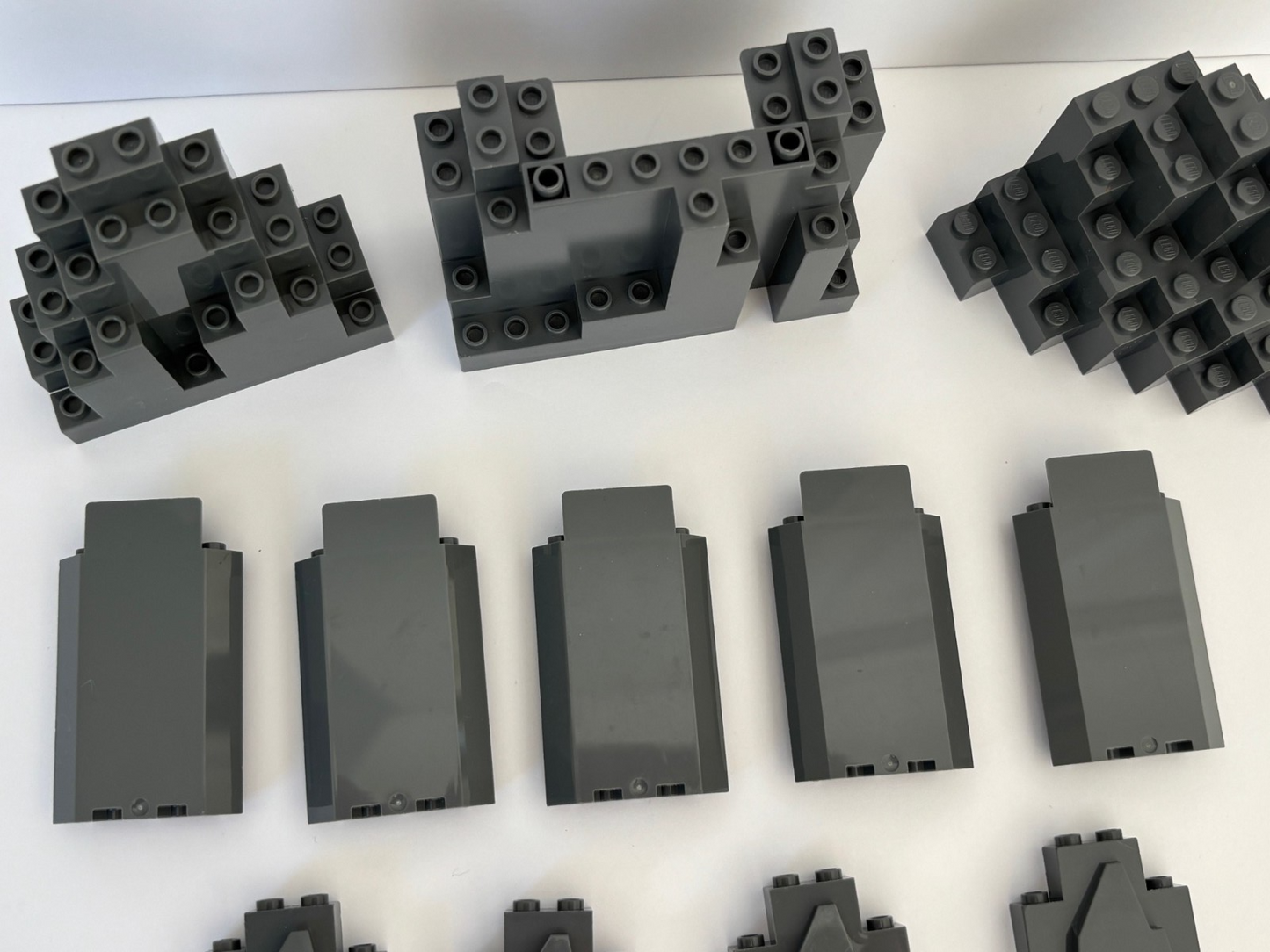 LEGO Lot 12 Castle Wall Rock Wall Panel Burp Lurp Murp Dark Bluish Gray (Lot D)