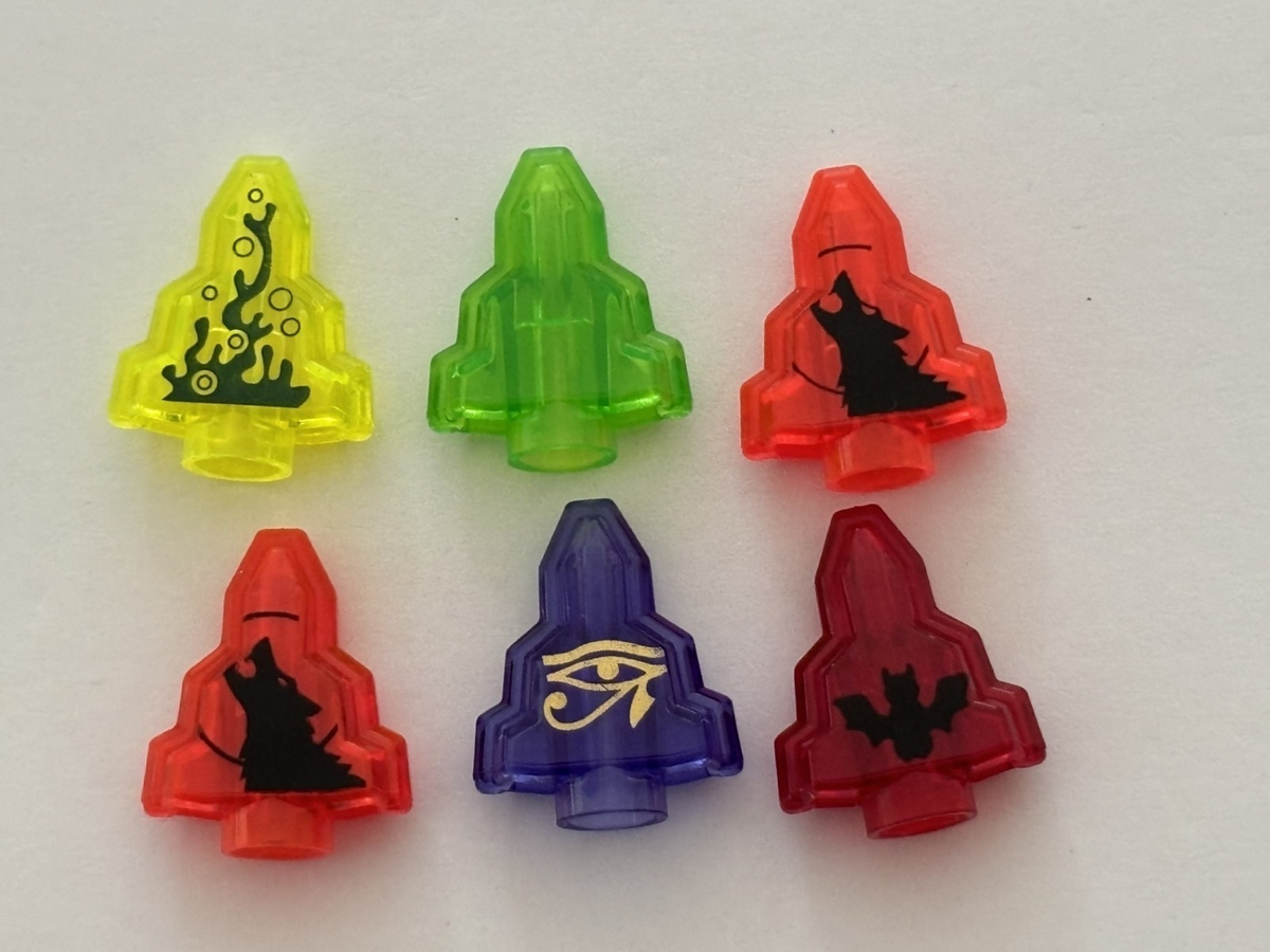 LEGO Lot of 6 Monster Fighter MOONSTONE Stepped Crystal Pieces