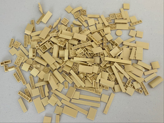 LEGO Lot of 60 TAN 2x2 2x4 1x4 1x6 1x8 4162 Finishing Smooth Tile