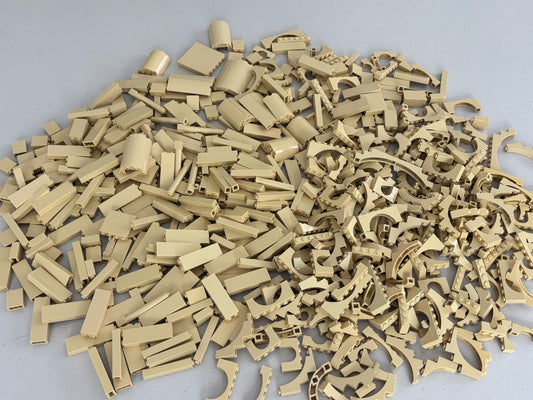 LEGO Lot of 50 TAN Castle Random Mix Arches Wall Panels Bricks Pillars