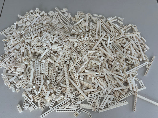 LEGO Huge Lot of 100 Parts of White Technic Lift Arm Beam Brick Plate Mindstorms etc