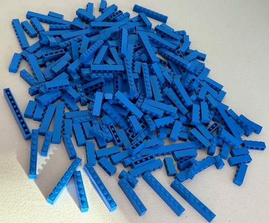 SHIPS FREE!! LEGO HUGE BLUE BIG BRICK LOT of 50 1X3 1X4 1X6 1X8 etc PARTS
