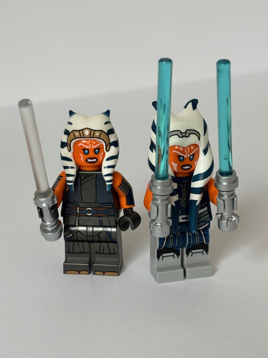 LEGO Star Wars Ahsoka Tano Minifigure Lot of 2 different ones Great!