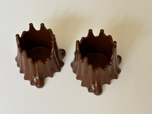 LEGO 6x6 Hollow Tree Stump vintage brown Western 6748 6746 6718 6766 6763 2 QTY