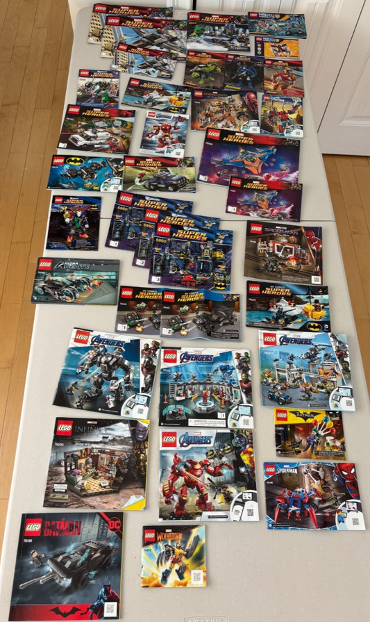 LEGO SUPER HEROS AVENGERS INSTRUCTION BOOK MANUAL ONLY LOT 76125 76131 6860 6869