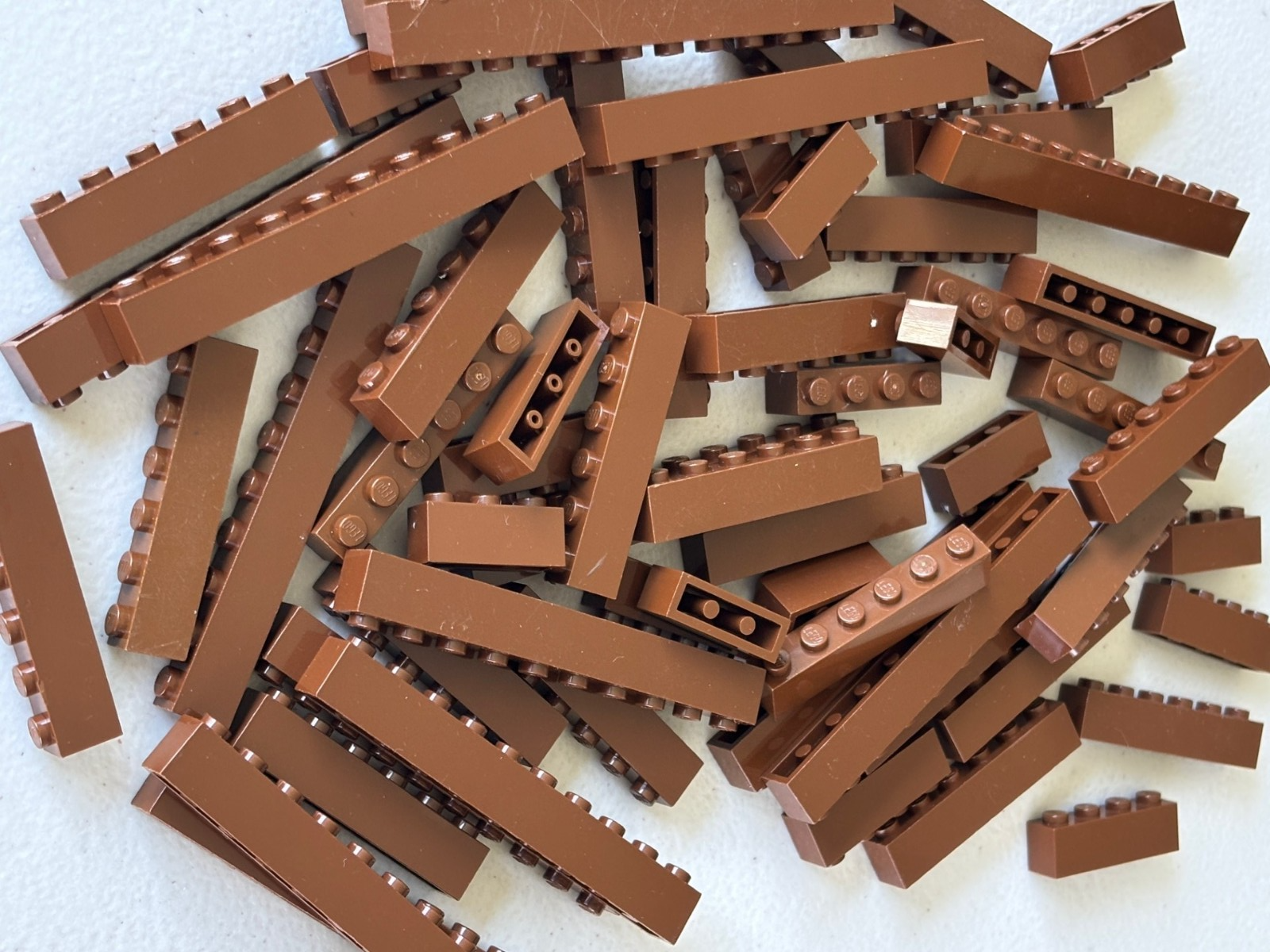 SHIPS FREE!! LEGO OLD VINTAGE BROWN BRICK LOT of 30 PARTS 1X3 1X4 1X6 1X10 etc