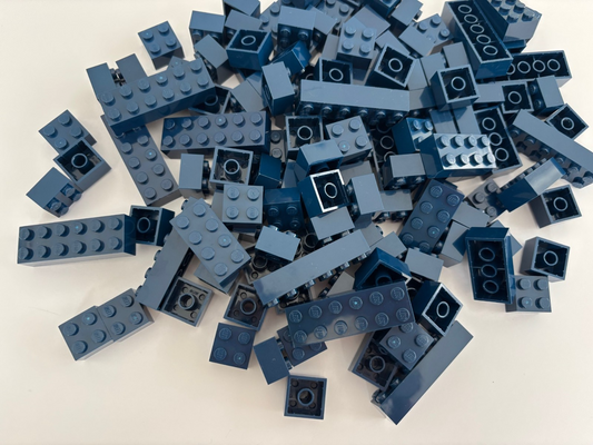 SHIPS FREE!! LEGO LOT OF 25 DARK BLUE NAVY 2x2 2x4 2X6 BRICK PIECES PARTS 3001