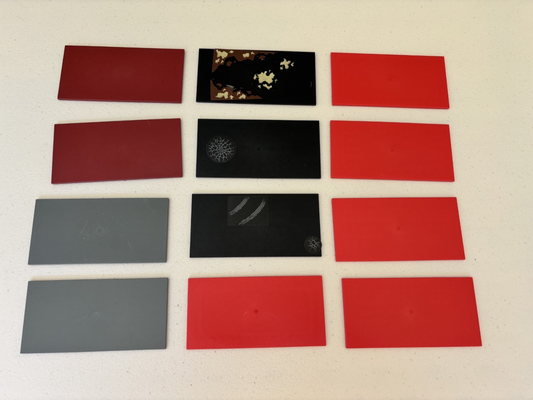 LEGO Lot of 12 8X16 Tile Smooth Flat Plate (90498) Gray Red Black Dark Red