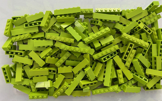 SHIPS FREE!! LEGO LIME GREEN BIG BRICK LOT OF 25 PIECES 1X3 1X4 1X6 PARTS