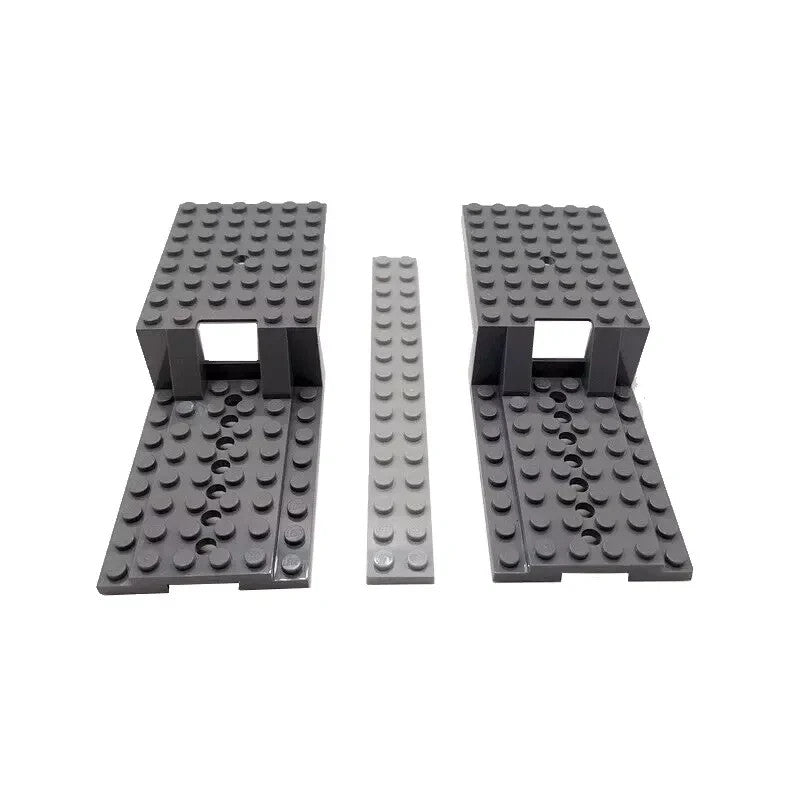 LEGO Train Carriage Wagon Base Chassis 6x32 Grey Plate 2x 64954 & 1x 4282