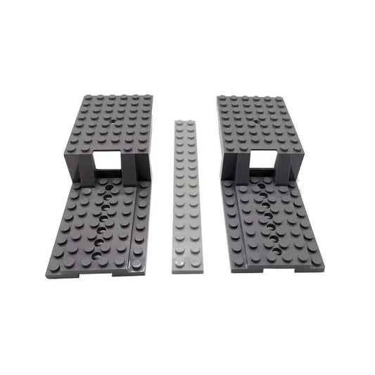 LEGO Train Carriage Wagon Base Chassis 6x32 Grey Plate 2x 64954 & 1x 4282