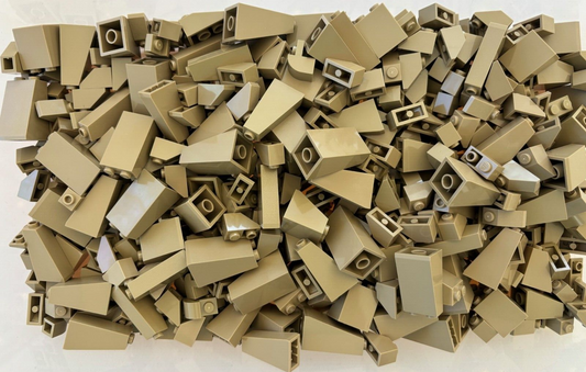 SHIPS FREE!! LEGO 50 Slope - DARK TAN 3039 3037 3678 4460 3684 3298 MIXED CASTLE