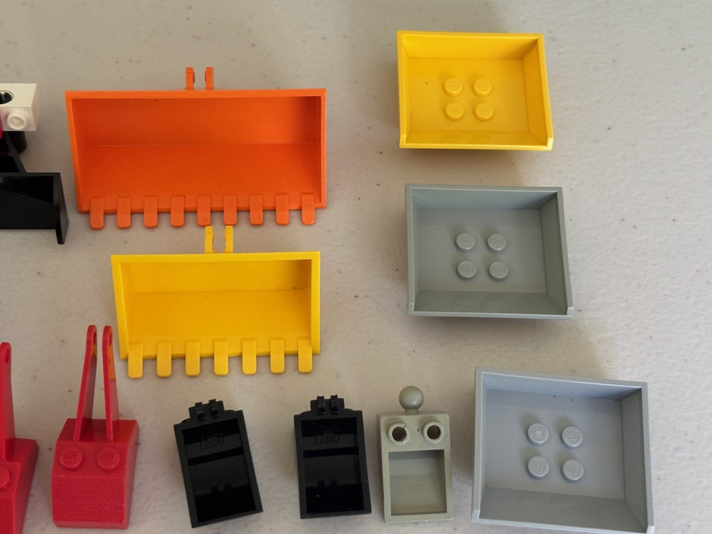 LEGO LOT CONSTRUCTION VEHICLE DIGGER BUCKETS TIPPER BEDS and More Parts as Shown