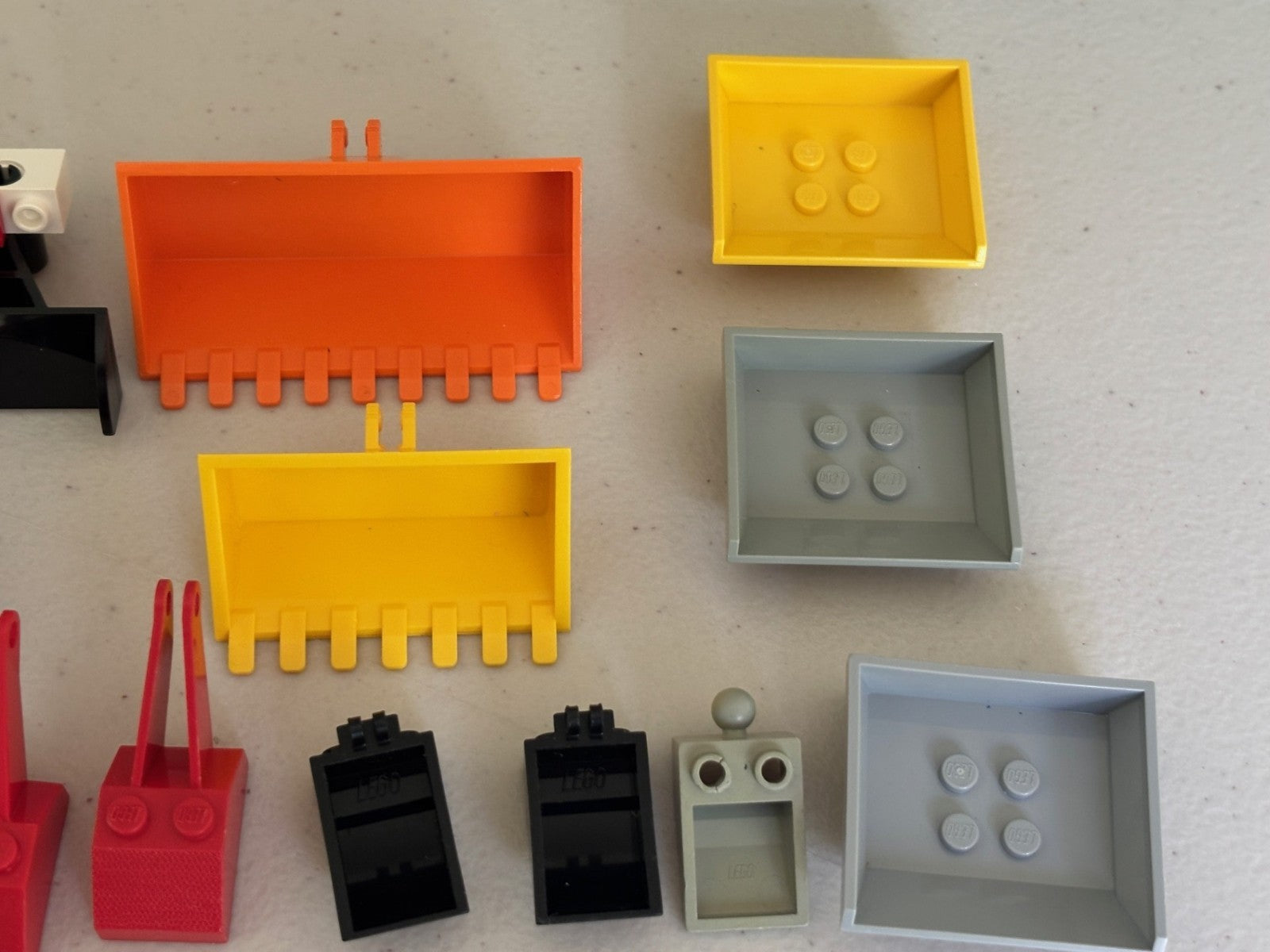 LEGO LOT CONSTRUCTION VEHICLE DIGGER BUCKETS TIPPER BEDS and More Parts as Shown