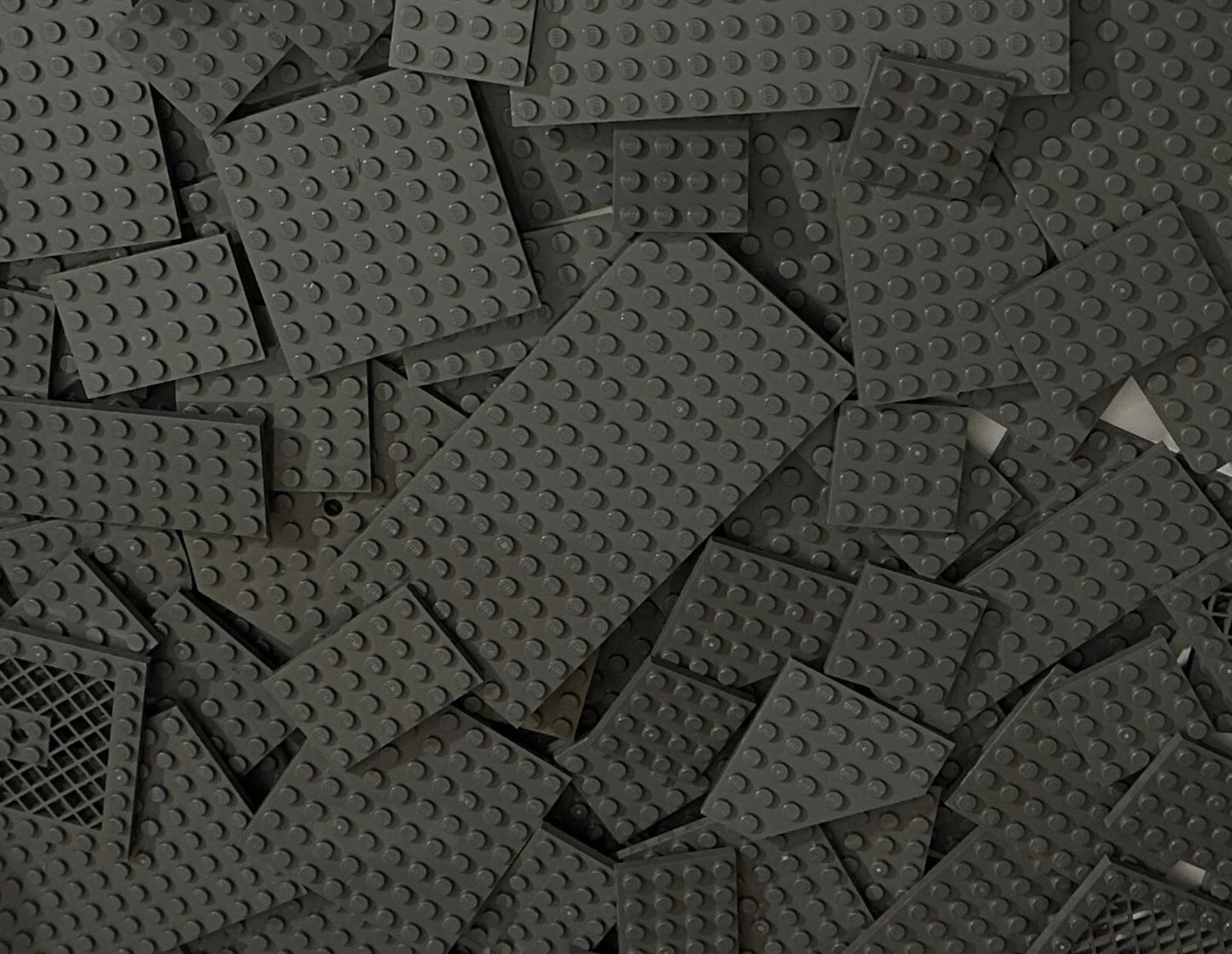 SHIPS FREE! HUGE Lot of 50 LEGO Dark Bluish Gray Random Size Baseplates Plate