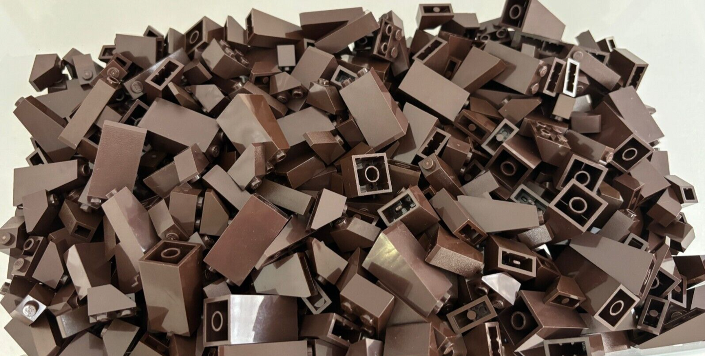 SHIPS FREE!! LEGO 50 Slope DARK BROWN 3039 3037 3678 4460 3684 3298 MIXED CASTLE