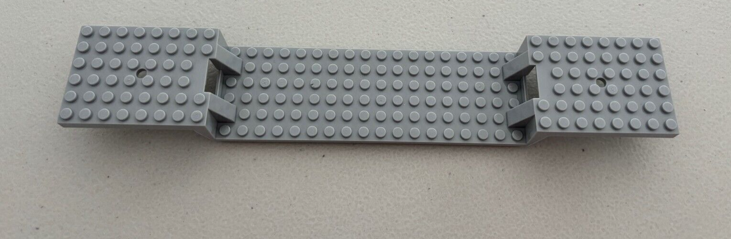 LEGO Part - 87058 Train Base 6 x 34 Split-Level without Bottom Tubes - Gray Grey