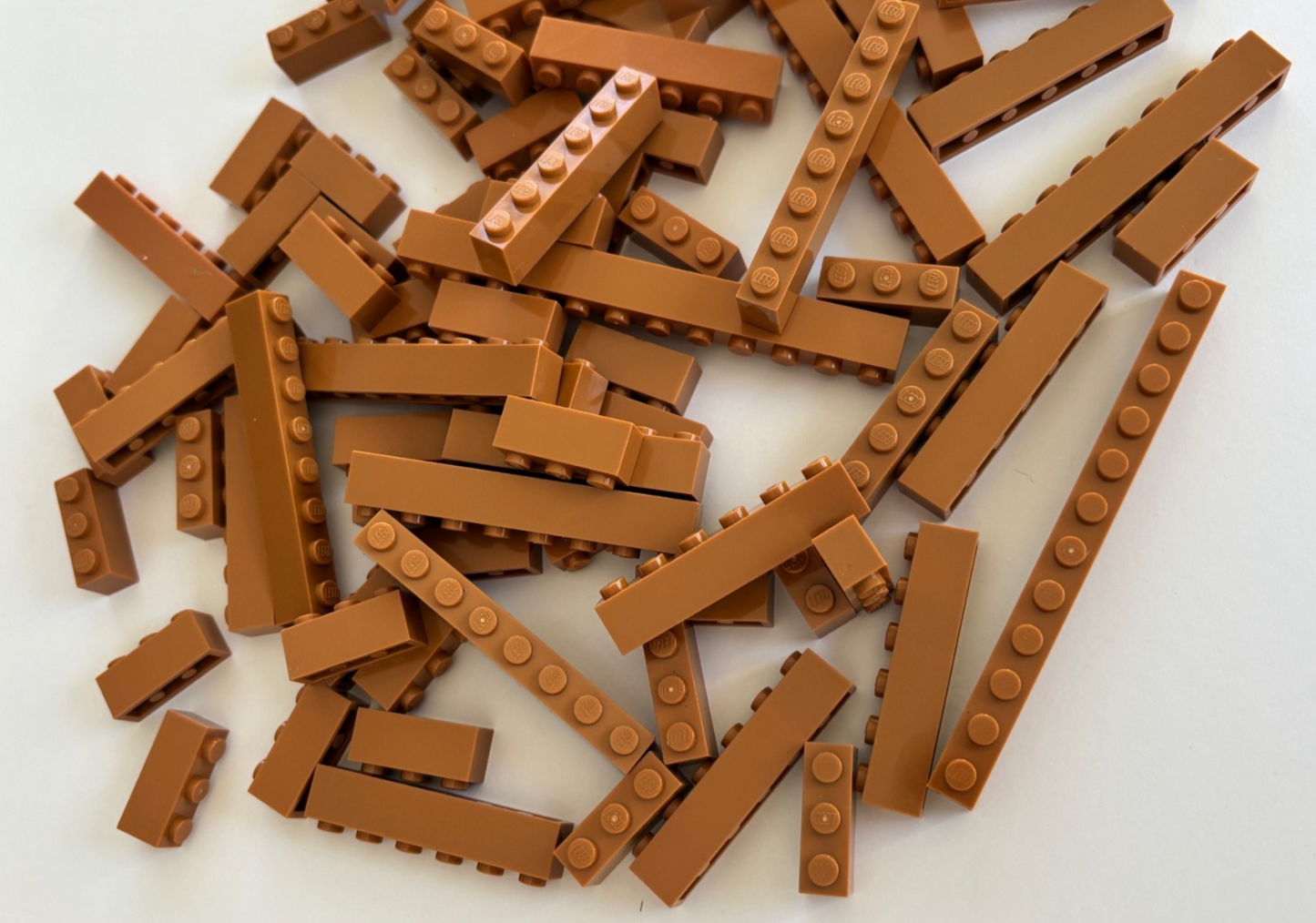 SHIPS FREE!! LEGO MEDIUM NOUGAT BIG BRICK LOT OF 25 1x3 1X6 1X8 etc MIX PARTS