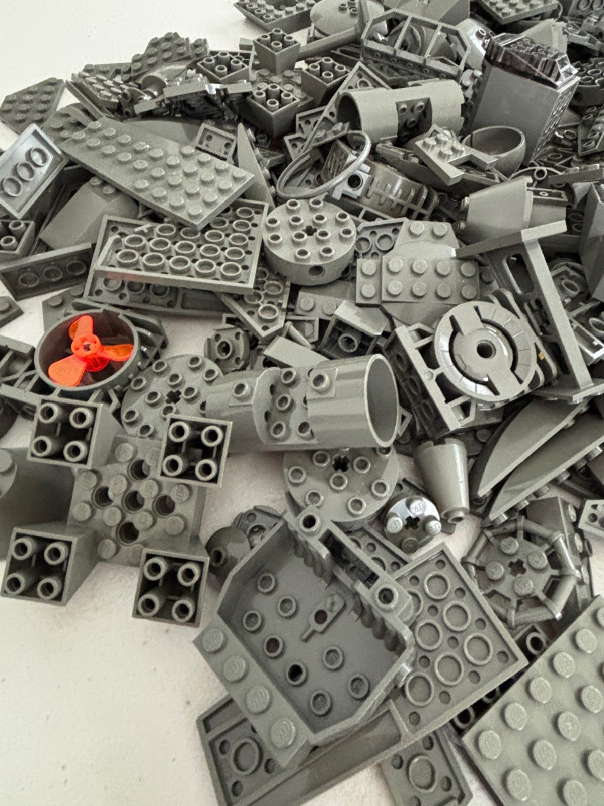 SHIPS FREE! LEGO LOT 100 OLD DARK GRAY WEDGE CORNER ROUND PLATES STAR WARS etc