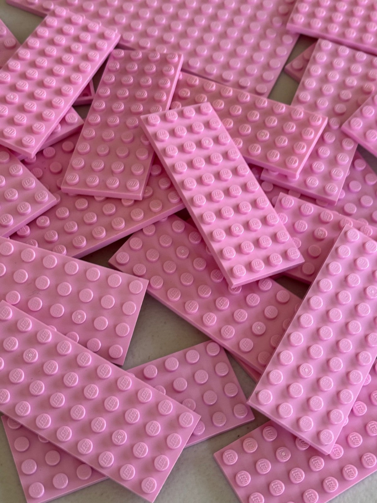 SHIPS FREE! Lot 25 BRIGHT PINK Baseplates Plate SIZES AS SHOWN RARE