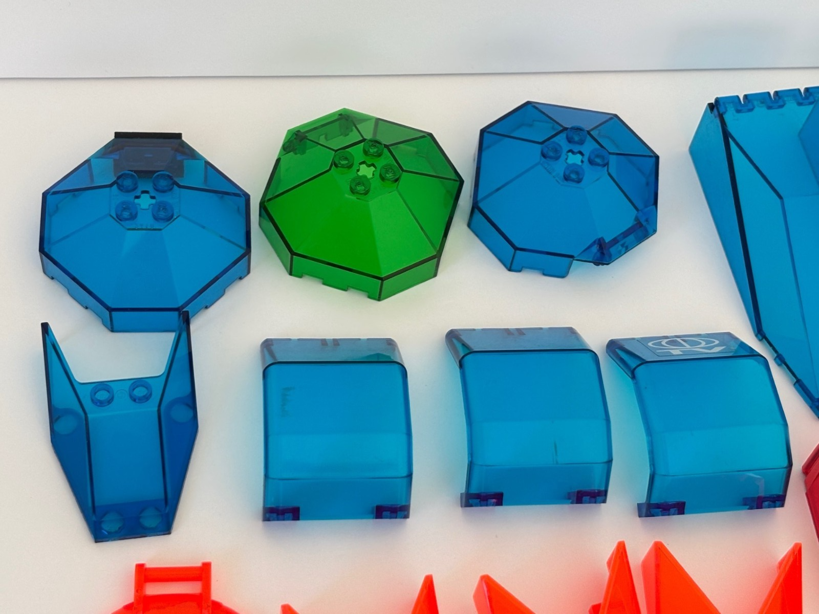 LEGO Space Dark Blue Green Neon Orange Translucent canopy windscreens Lot of 18