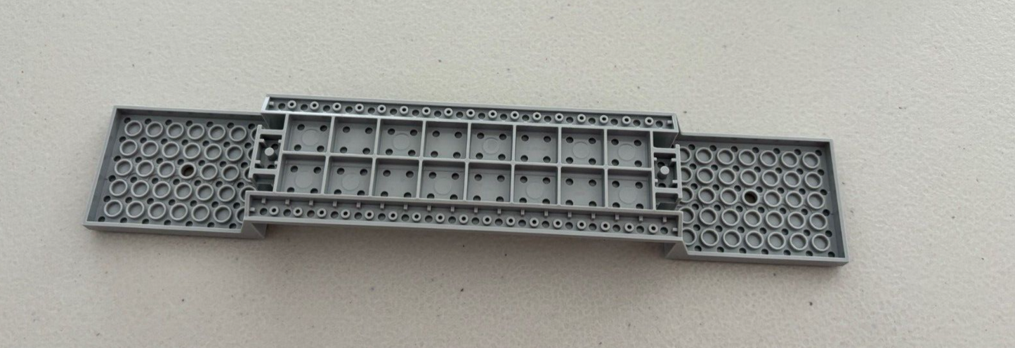 LEGO Lot of 5 Part 87058 Train Base 6 x 34 Split-Level without Bottom Tubes Gray