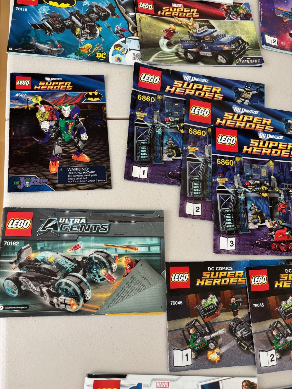 LEGO SUPER HEROS AVENGERS INSTRUCTION BOOK MANUAL ONLY LOT 76125 76131 6860 6869
