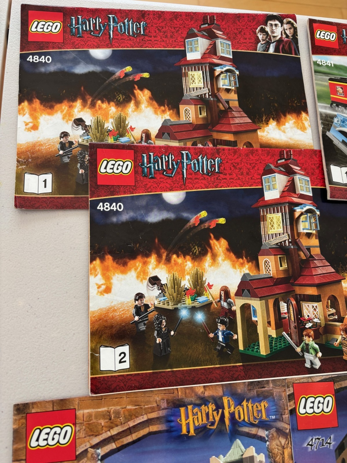 LEGO HARRY POTTER 4841 4840 THE BURROW INSTRUCTION BOOK BOOKLETS MANUALS ONLY