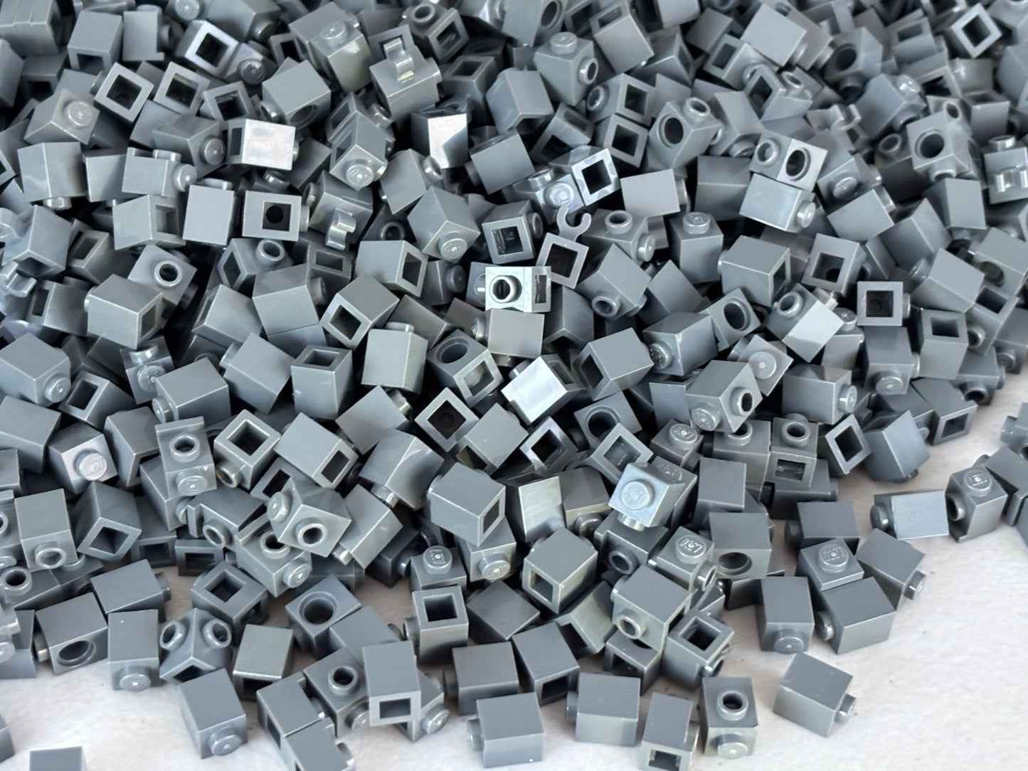 SHIPS FREE! LEGO HUGE LOT 200 DARK BLUISH GRAY 1x1 Brick Mixed type 1x1 Bricks