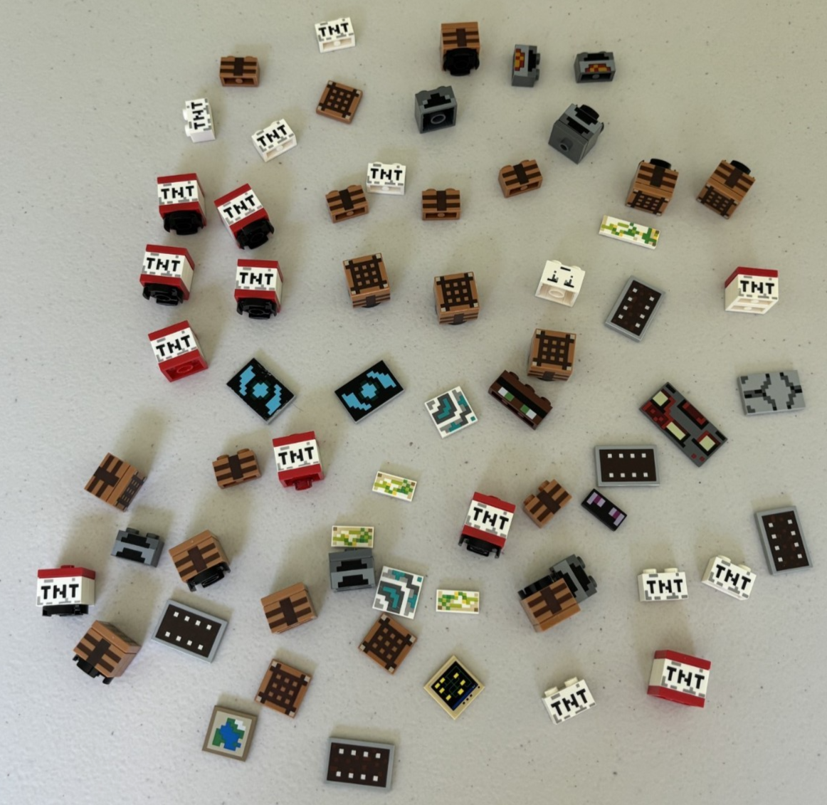 LEGO Lot of Minecraft Decorated Sticker Printed Parts