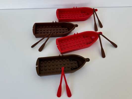 LEGO Lot of 4 Red Old Brown Reddish Brown Row Boat Pirate Castle Part 2551 Oars