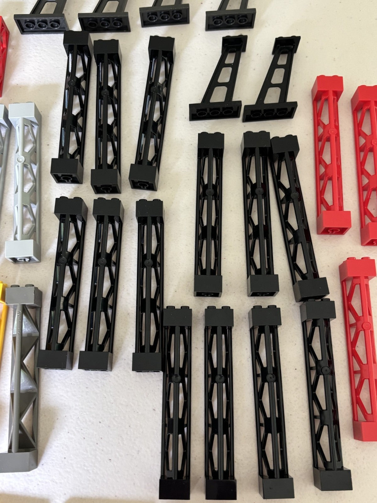 LEGO Lot of 44 Support Girders Columns 1x6x10 2x2x5 2x2x11 2x2x10 Triangular (A)